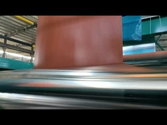 Kayu Oak Grain Prepainted Aluminium Coil Tekstur Kayu Aluminium Alloy Coil