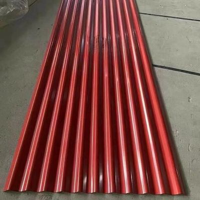 Beli 0.28mm Gelombang Lembar Atap Dilapisi Warna Luar ASTM A755 / EN 10346 Standar pembuatan online