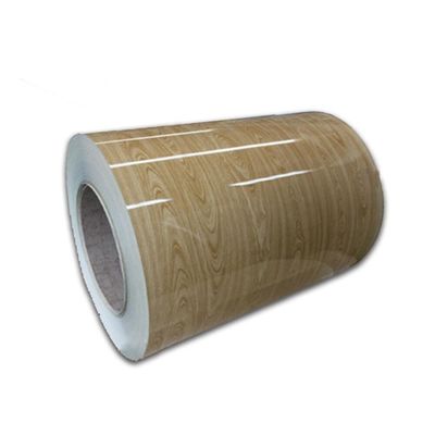 0.5x1000mm Warna poliester Lapisan Kayu Biji Cat Coil